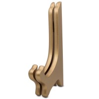 8" Wooden Gold Finish Plate Holder Folding Easel Display Hinge Stand   